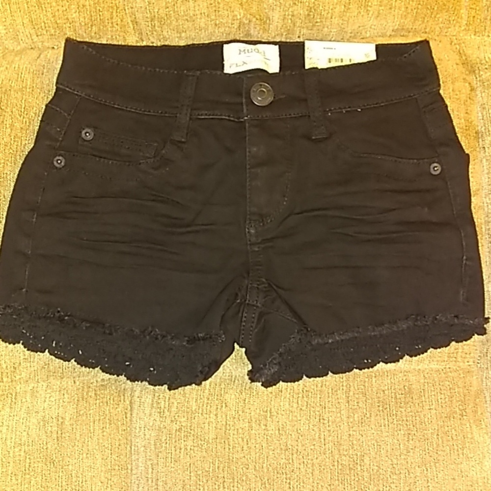 Black Jean Shorts